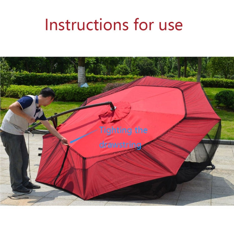 BowLift | HY-0205 300 x 230 cm Outdoor Sun Umbrella Anti-Mosquito Net Cover, Dimensions: Folding Tents (Black)