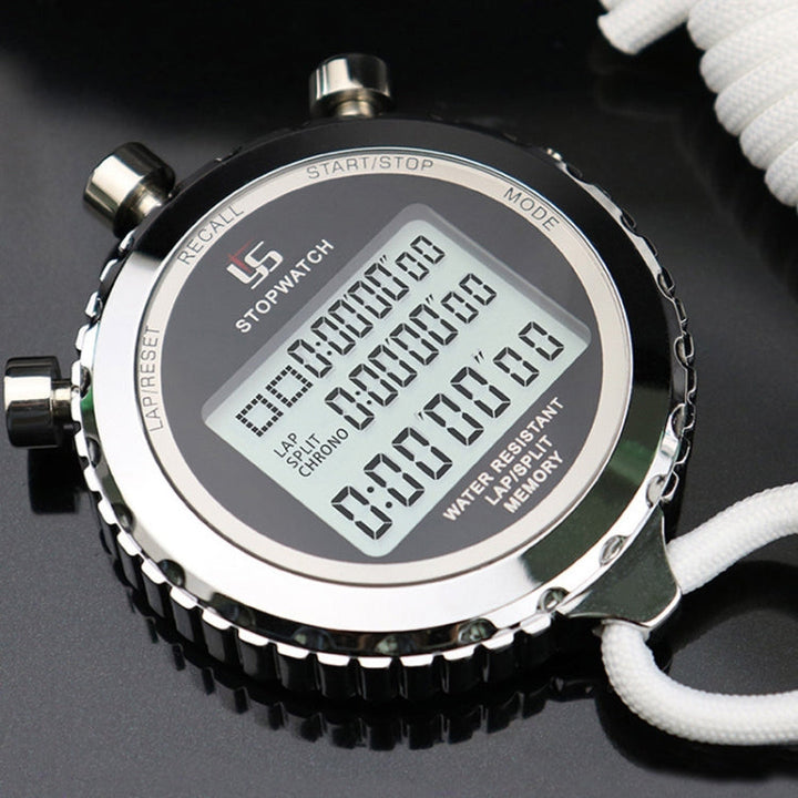 Digital Stopwatch Stainless Steel 3-Line Display | Bowlift
