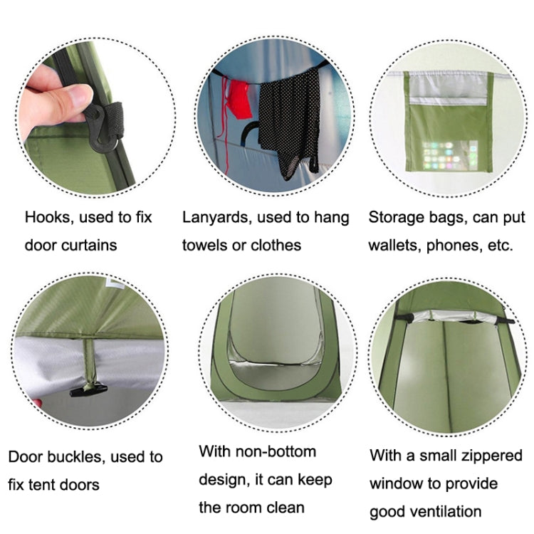 BowLift | Outdoor Camping Toilet Tent Automatic Shower Tent, Style: Single Person (Olive Green)