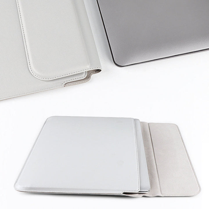 BowLift | PU08DZ Leather Laptop Interior Compartment Bag with Stand Function, Size: 14.1-15.4 Inches (Sapphire Blue)