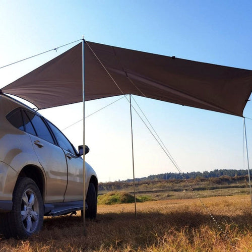BowLift | Outdoor Picnic Camping Tent Beside The Car Waterproof Sunshade 200x440cm (Dark Gray)