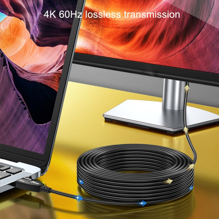BowLift | DTECH HDMI 2.0 Version Fiber Optic Cable 4K 60Hz Large Screen Television Engineering Wiring, Length: 15m