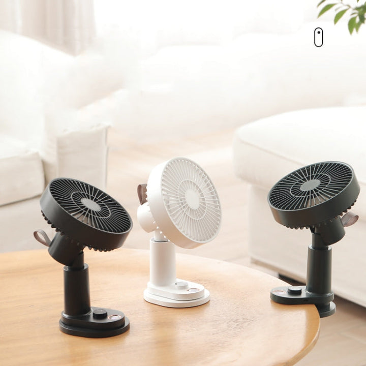 Smart Remote Control Usb Charging Shaking Head Desktop Fan Stroller Clip Fan(Black) | Bowlift