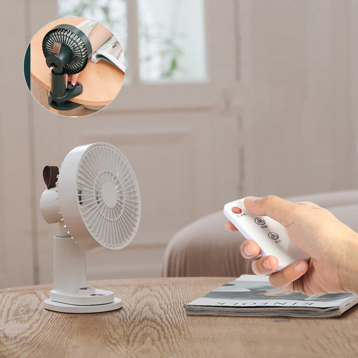 Smart Remote Control Usb Charging Shaking Head Desktop Fan Stroller Clip Fan(Green) | Bowlift