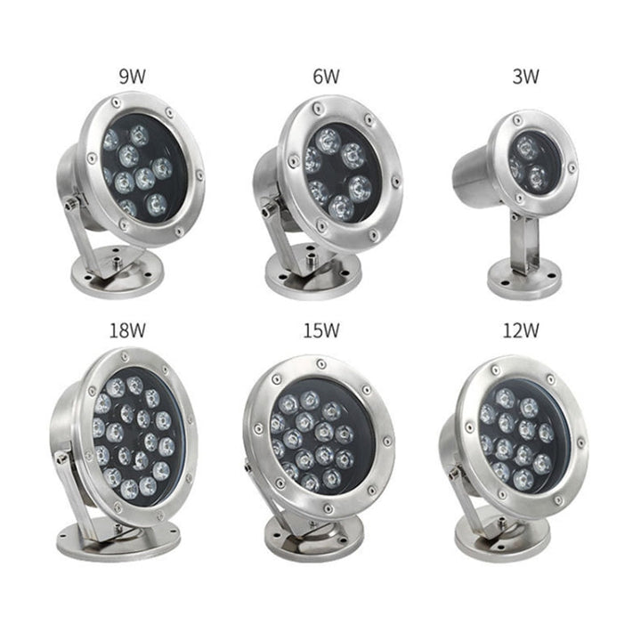 BowLift | LED Underwater Light Pool Fish Pond Fountain Waterproof Landscape Light 18W(Yellow)