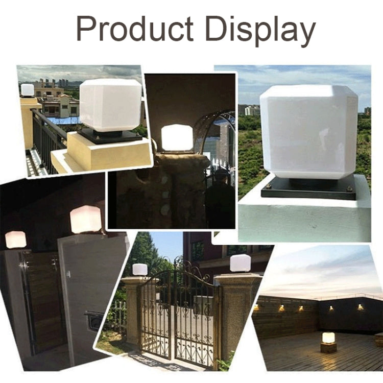 BowLift | 003 Solar Square Outdoor Post Light LED Waterproof Wall Lights, Size: 30cm (Warm Light)