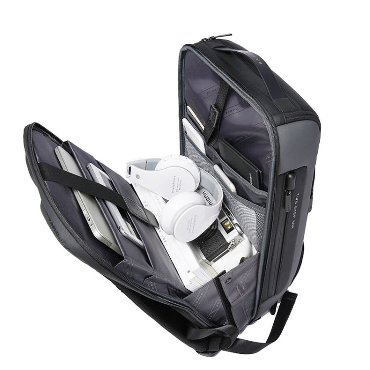 BowLift | BANGE BG-7216plus Theft Protection Waterproof Travel Men's Backpack 15.6 Inch Laptop Bag (Black)