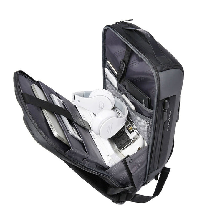 BowLift | BANGE BG-7216plus Theft Protection Waterproof Travel Men's Backpack 15.6 Inch Laptop Bag (Black)