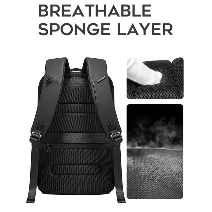 BowLift | BANGE BG-7216plus Theft Protection Waterproof Travel Men's Backpack 15.6 Inch Laptop Bag (Black)