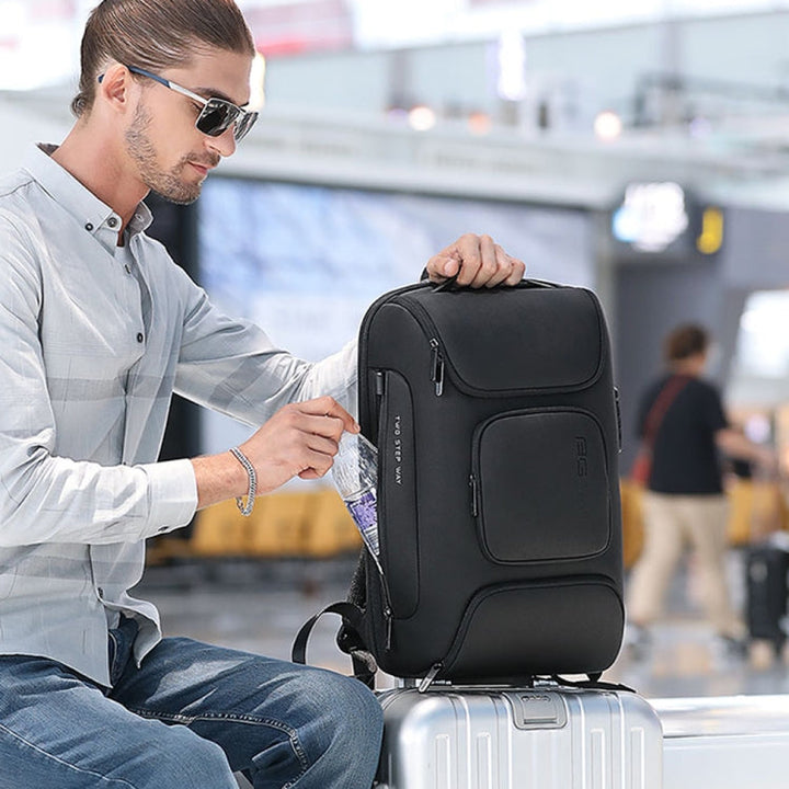 BowLift | BANGE BG-7216plus Anti-theft Waterproof Travel Men's Backpack 15.6 Inch Laptop Bag (Gray)