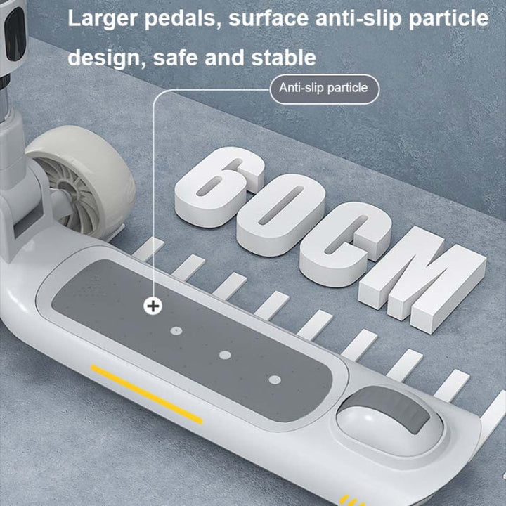 BowLift | MIJIAQI 01 3 In 1 Multifunctional Foldable Kids Scooter with Music and Lights, Specification: White Seat