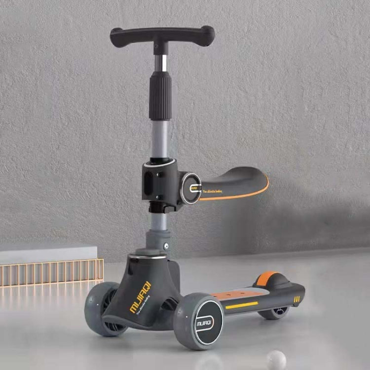 BowLift | MIJIAQI 01 3 In 1 Multifunctional Folding Kids Scooter with Music and Lights, Spec: Gray Seat