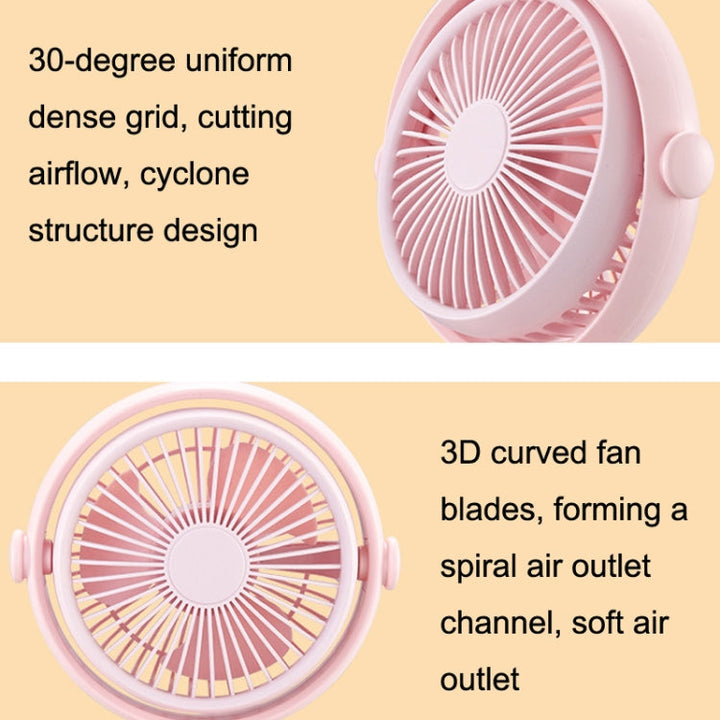 Household Cute Pet Fan USB Desktop Night Light Fan(Apricot) | Bowlift