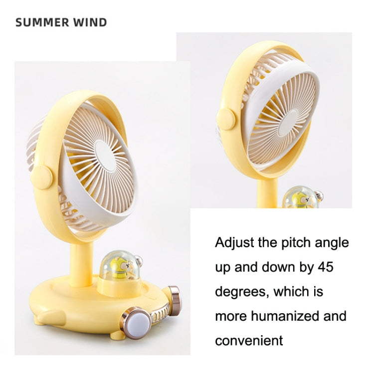 Household Cute Pet Fan USB Desktop Night Light Fan(Apricot) | Bowlift