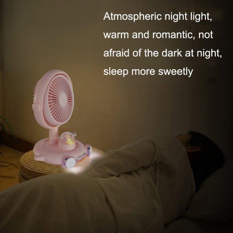 Household Cute Pet Fan USB Desktop Night Light Fan(Apricot) | Bowlift