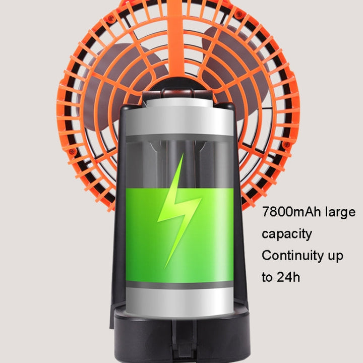Outdoor Camping USB Charging Fan Tent Swing Head Fan With Tripod LED Light(Black) | Bowlift