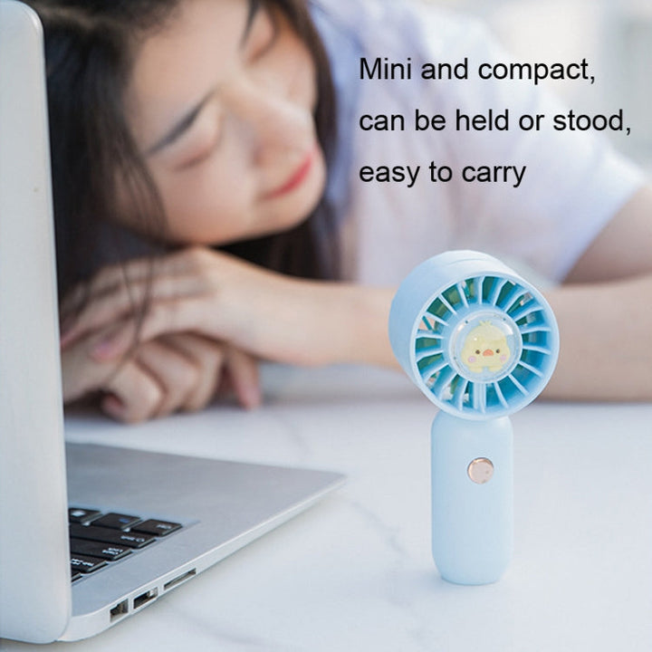 Hand Holds Small Fan Portable Mini Pocket Fan, Style: Blue Duck | Bowlift
