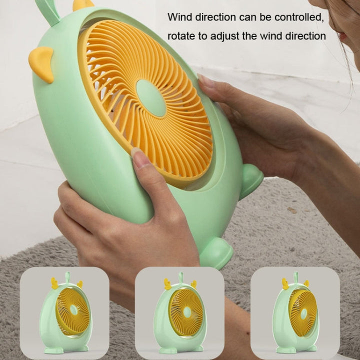 Dormitory Portable Animal Ear Desktop Electric Fan, Style: Charging Version Pink | Bowlift