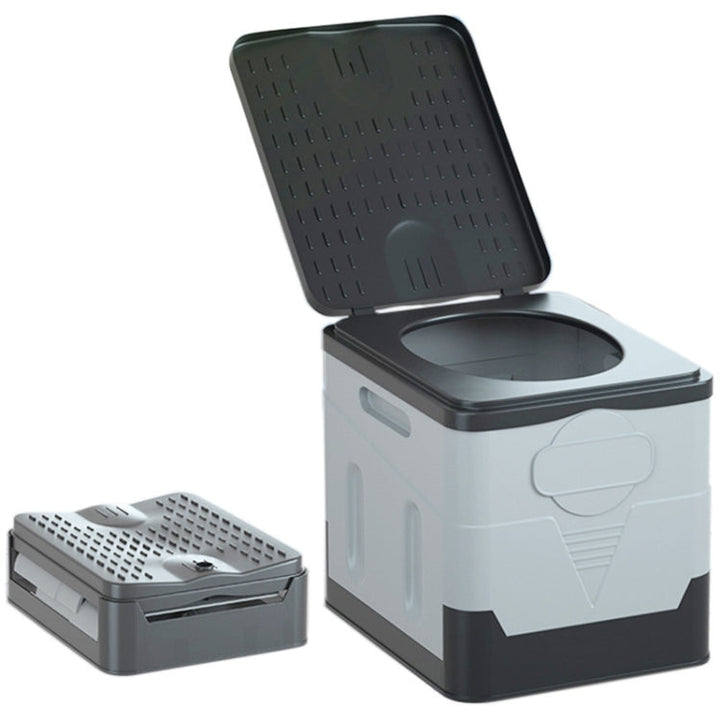 BowLift | Auto Folding Portable Toilet Outdoor Emergency Mobile Toilet (Dark Gray)
