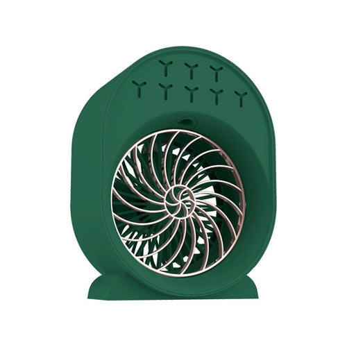 USB Spray Humidification Air Conditioning Fan Small Portable Desktop Air Cooler, Style: Charging (Green) | Bowlift