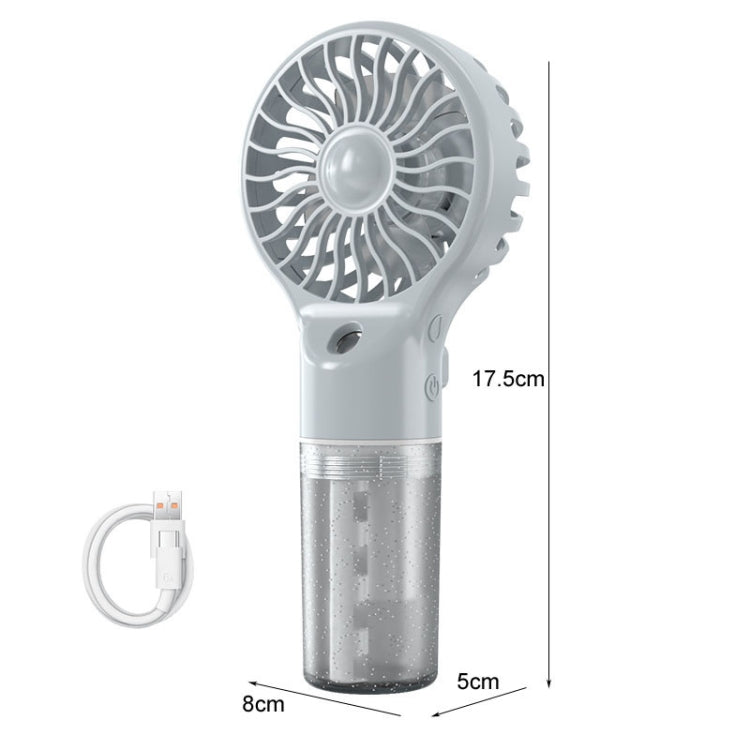 USB Rechargeable Handheld Misting Fan Portable Hydration Electrical Fan(Purple) | Bowlift