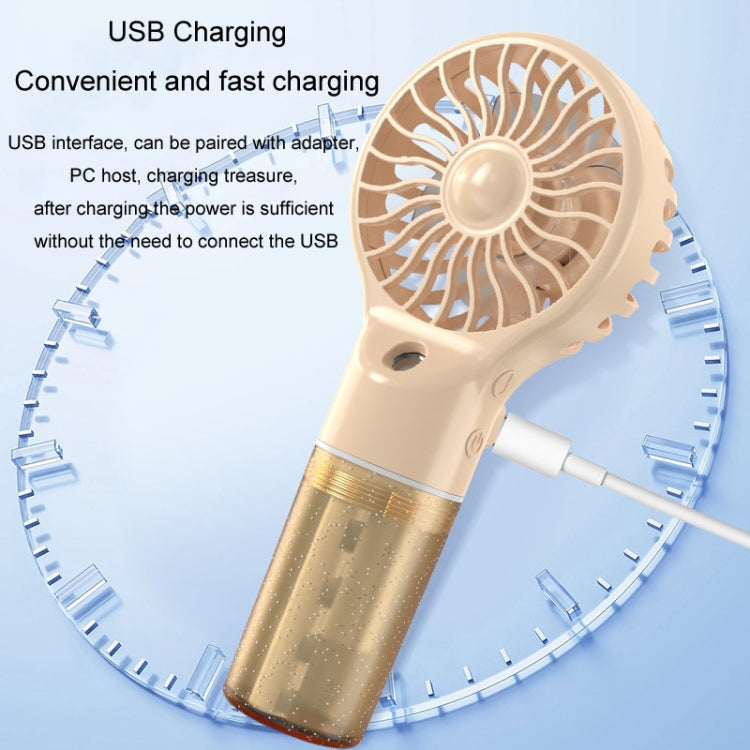 USB Rechargeable Handheld Misting Fan Portable Hydration Electrical Fan(Purple) | Bowlift