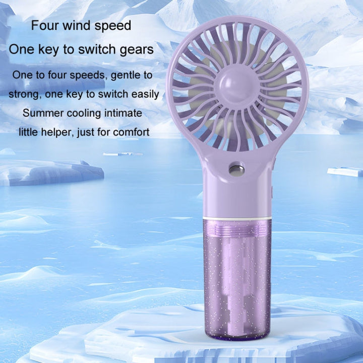 USB Rechargeable Handheld Misting Fan Portable Hydration Electrical Fan(Grey) | Bowlift