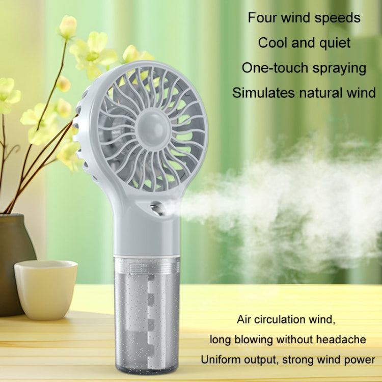 USB Rechargeable Handheld Misting Fan Portable Hydration Electrical Fan(Grey) | Bowlift