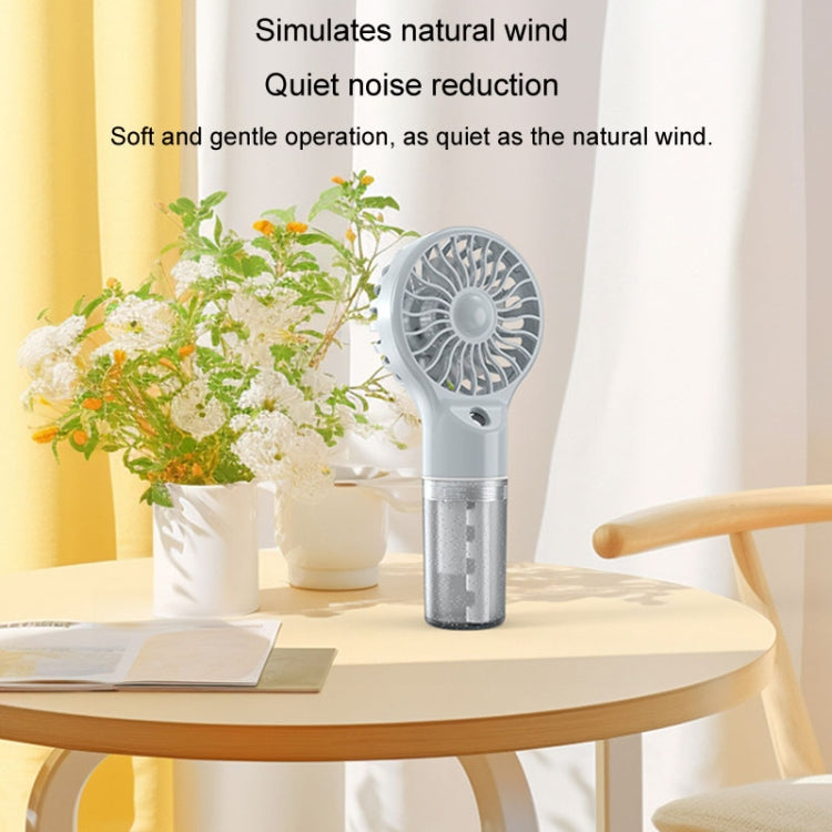 USB Rechargeable Handheld Misting Fan Portable Hydration Electrical Fan(Grey) | Bowlift