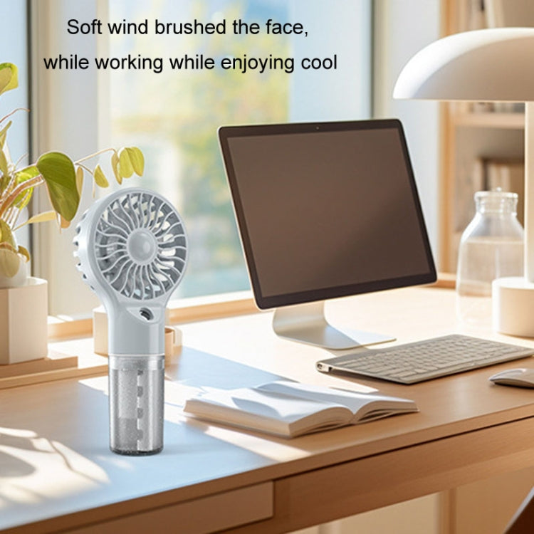USB Rechargeable Handheld Misting Fan Portable Hydration Electrical Fan(Grey) | Bowlift