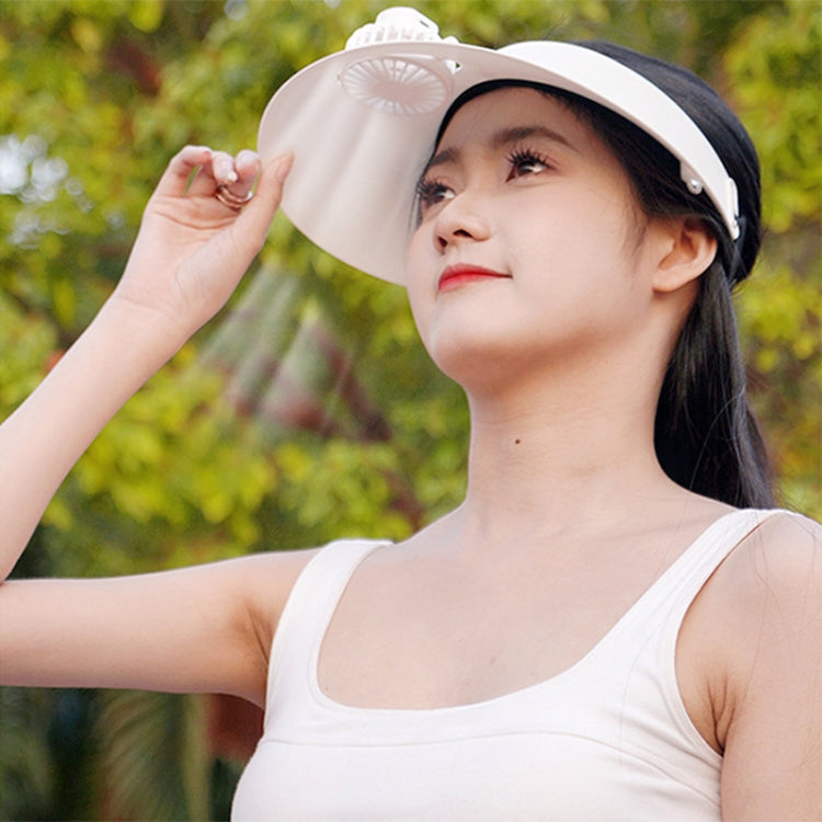 Summer Outdoor Sun Protection Adjustable Rotating Fan Sun Hat(Pink) | Bowlift
