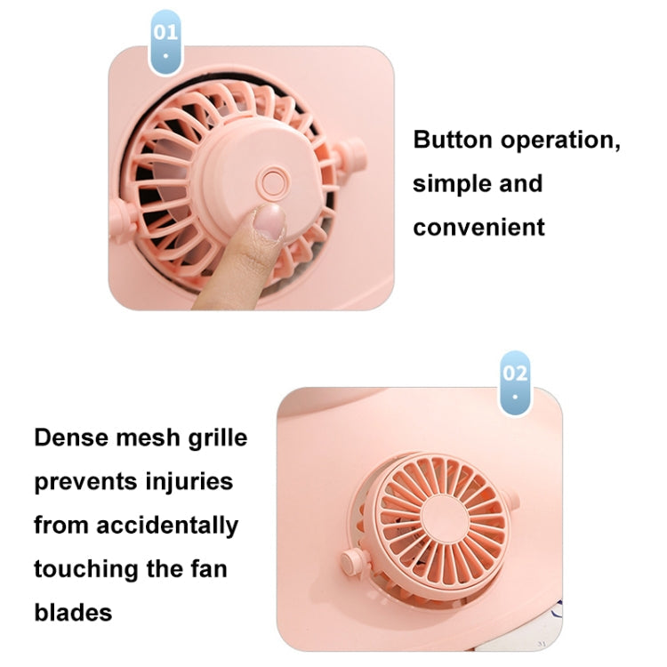 Summer Outdoor Sun Protection Adjustable Rotating Fan Sun Hat(Pink) | Bowlift