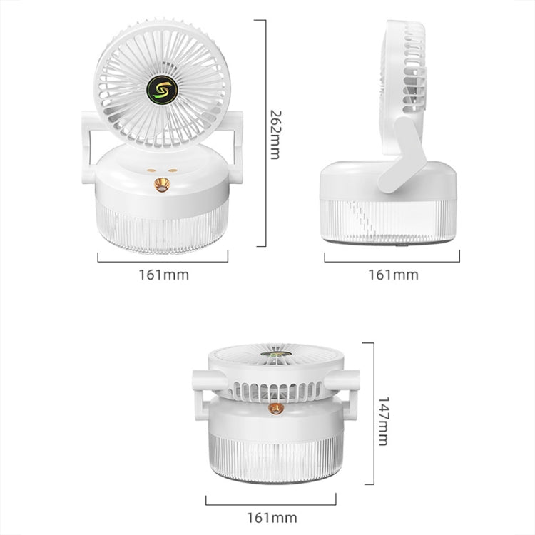 USB Charging Folding Desktop Spray Humidification Fan with Night Light(Green) | Bowlift