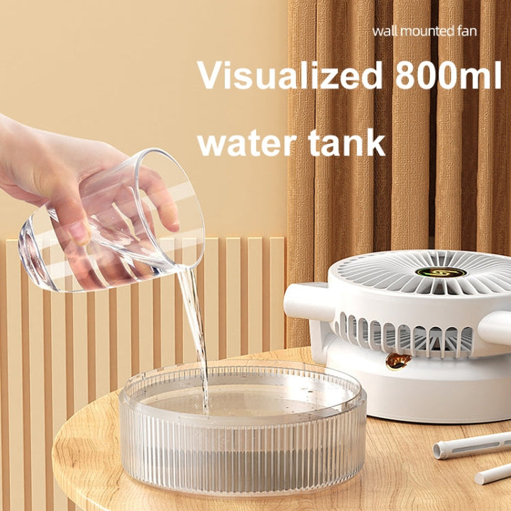 USB Charging Folding Desktop Spray Humidification Fan with Night Light(Green) | Bowlift