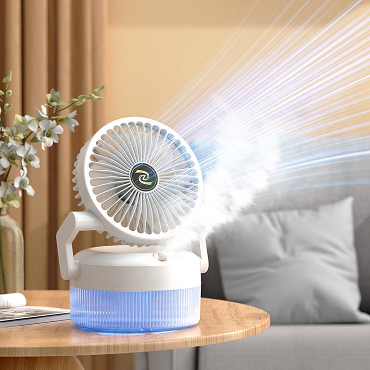 USB Charging Folding Desktop Spray Humidification Fan with Night Light(Green) | Bowlift