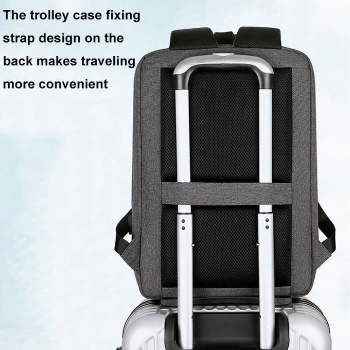 BowLift | 15 Inch Multifunctional Waterproof Business Sports Laptop Backpack with USB Port (Black)