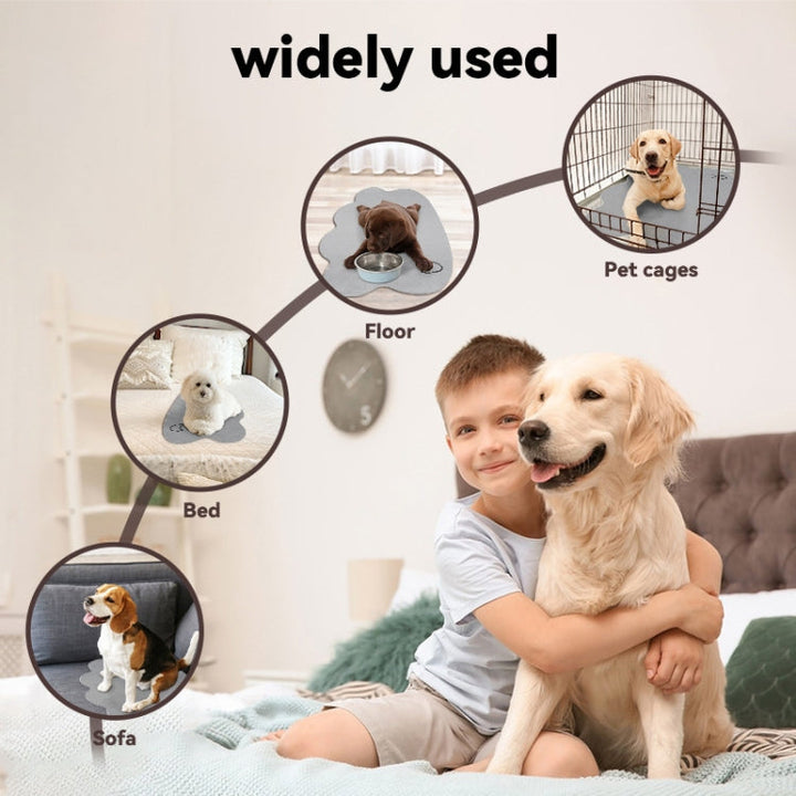 Summer Pet Cooler Pad Dogs Sleeping Pad Anti-Slip Scratch Resistant Cooling Mat, Size: 50x70cm(Beige) | Bowlift