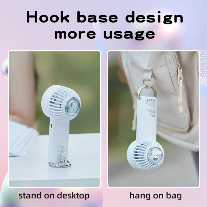 Outdoor Handheld Ice Air Conditioning Fan Astronaut Night Light Semiconductor Cooling Fan(Light Blue) | Bowlift