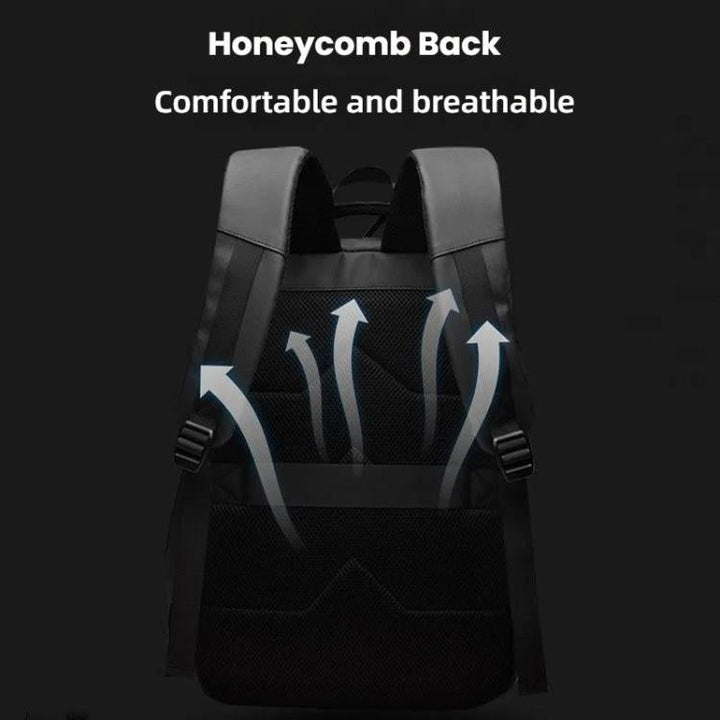 BowLift | Men's 14-Inch Laptop Backpack Waterproof Large Capacity Business Commuter Backpack (Black)