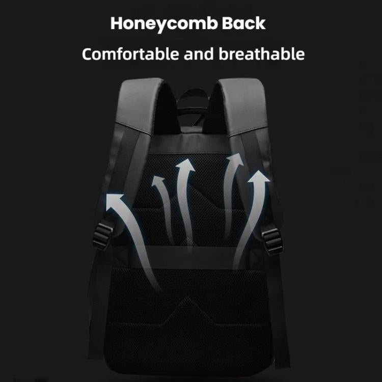 BowLift | Men's 14-Inch Laptop Backpack Waterproof Large Capacity Business Commuter Backpack (Black)
