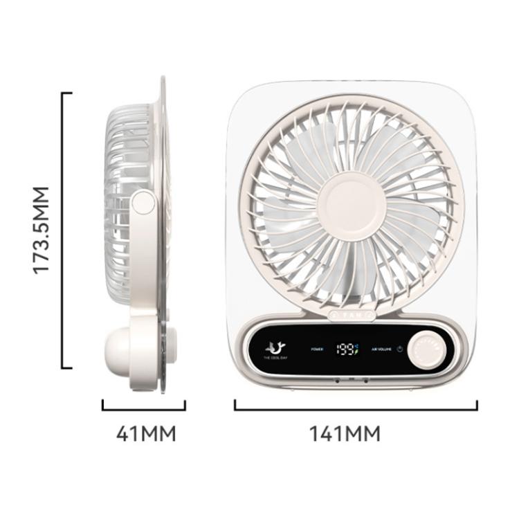 199-speed Desktop wall-mounted Fan With Handle & Light Built-in  Aromatherapy Cotton(Clear Black) | Bowlift