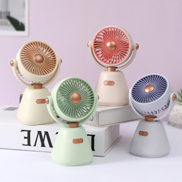 Desktop 100-speed Mini Student Bedroom Fan Portable USB Rechargeable Desktop Small Fan(Beige) | Bowlift