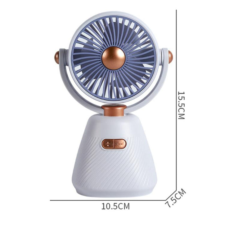 Desktop 100-speed Mini Student Bedroom Fan Portable USB Rechargeable Desktop Small Fan(Beige) | Bowlift