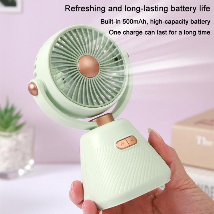 Desktop 100-speed Mini Student Bedroom Fan Portable USB Rechargeable Desktop Small Fan(Beige) | Bowlift