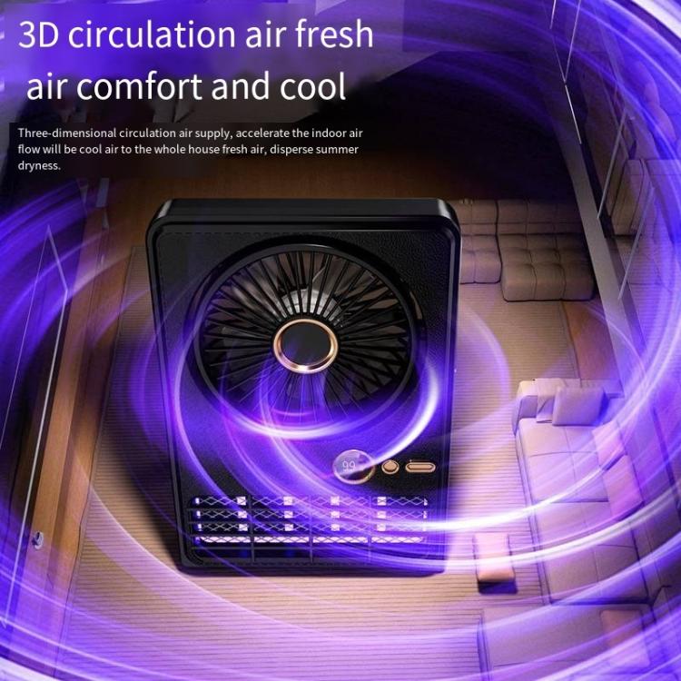 2-in-1 Household Electric Fan Mosquito Killer Lamp LED Digita lDesktop Fan, Color: Plug-in Black | Bowlift