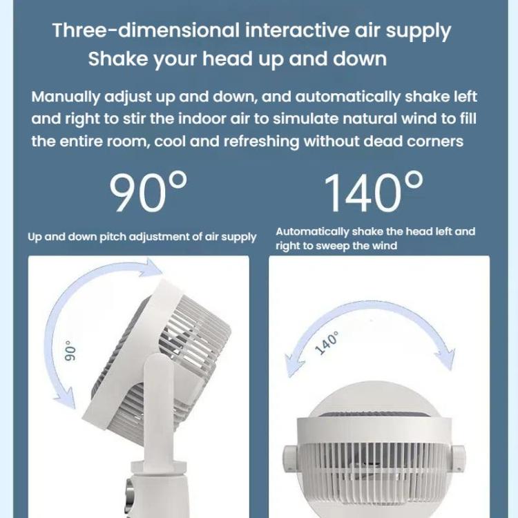 Air Circulation Fan Turbo Light Convection Standing Fan Remote Control Timer Floor Fan, Style: USB Plug | Bowlift