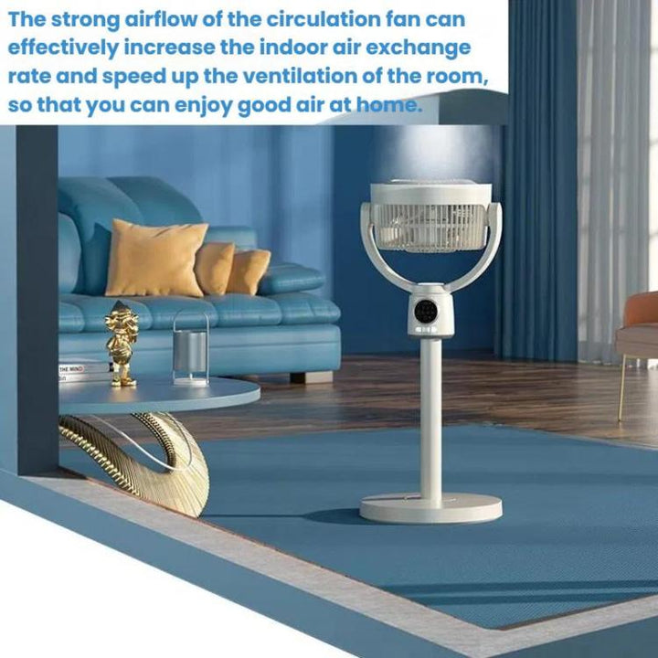 Air Circulation Fan Turbo Light Convection Standing Fan Remote Control Timer Floor Fan, Style: USB Plug | Bowlift