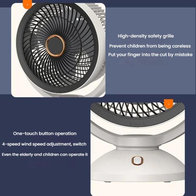 USB Air Circulation Fan Office Desktop Small Fan, Style: Rechargeable | Bowlift