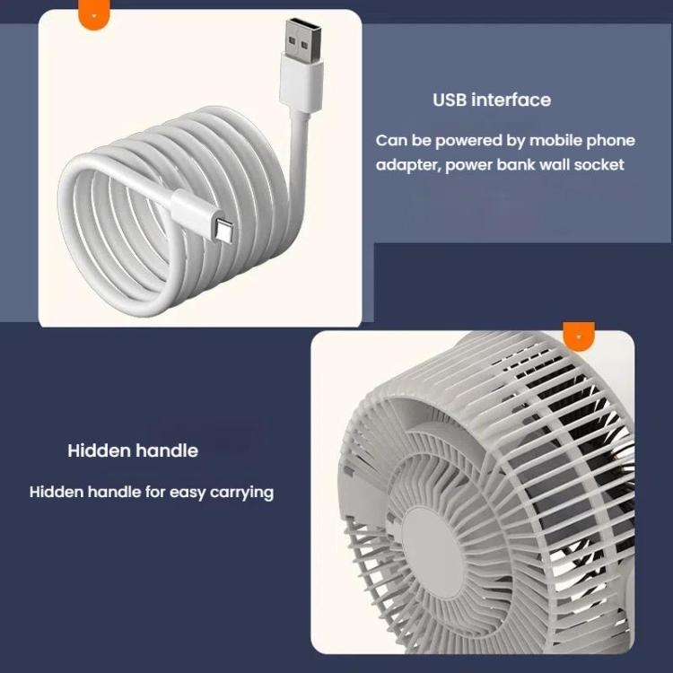 USB Air Circulation Fan Office Desktop Small Fan, Style: Rechargeable | Bowlift