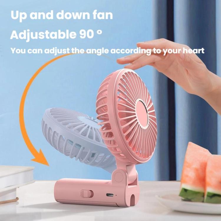 Folding Hanging Umbrella Fan USB Handheld Portable Umbrella Clip Fan Compact Desktop Fan(Pink) | Bowlift